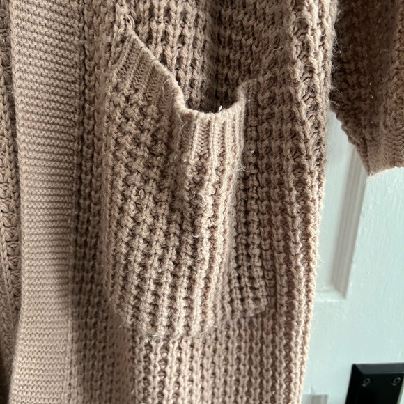 Yibok Long Cardigan w/ Pockets Dusty Mauve L - Picture 2 of 7